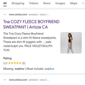 Tna Cozy Fleece Boyfriend Sweatpant